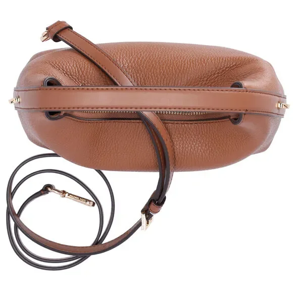 Michael Kors Ember Small Messenger Top Handle Handbag Crossbody Luggage Leather - Picture 4 of 5